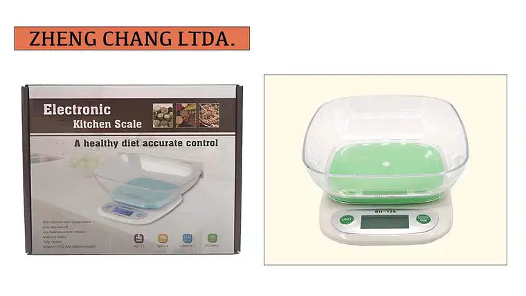 Balanza digital con recipiente cuadrado (x10) 1