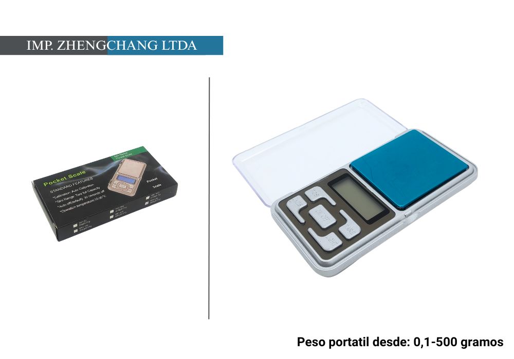 Minibalanza digital portátil con tapa, hasta 500 g (x12)