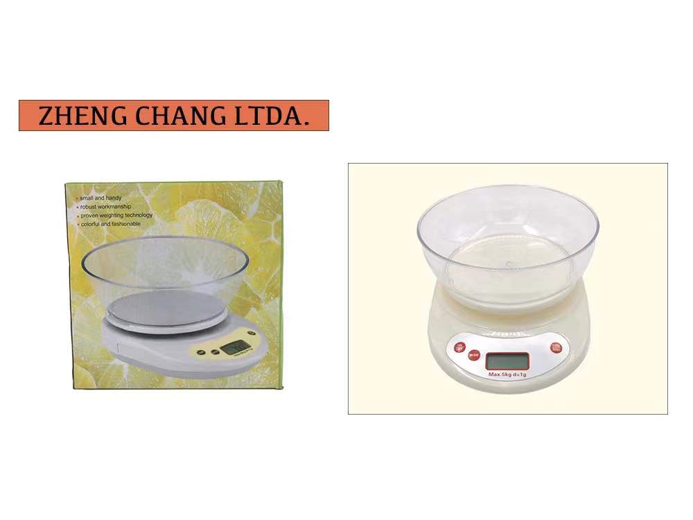 Balanza digital de cocina con recipiente redondo (x5)
