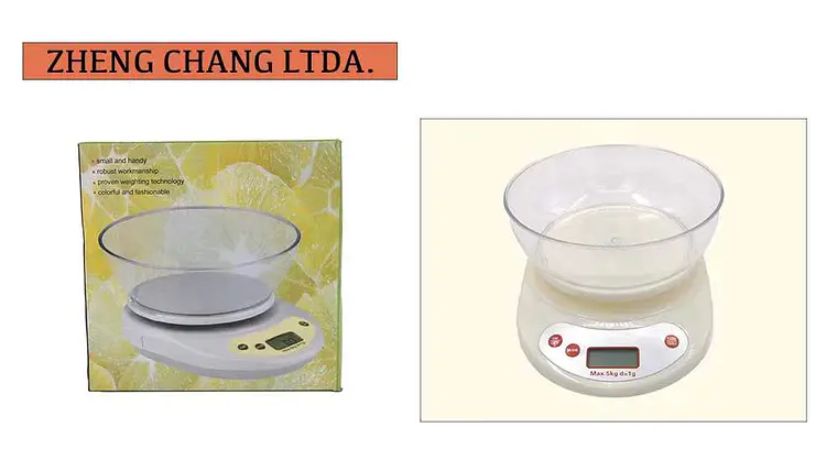 Balanza digital de cocina con recipiente redondo (x5) 1