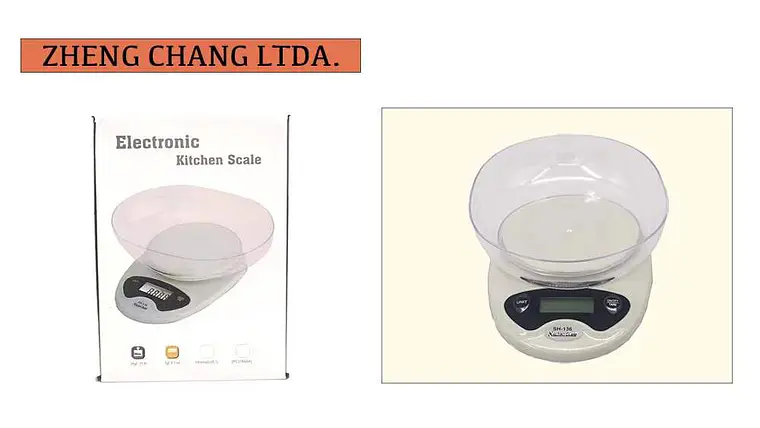 Balanza digital con recipiente transparente (x10) 1
