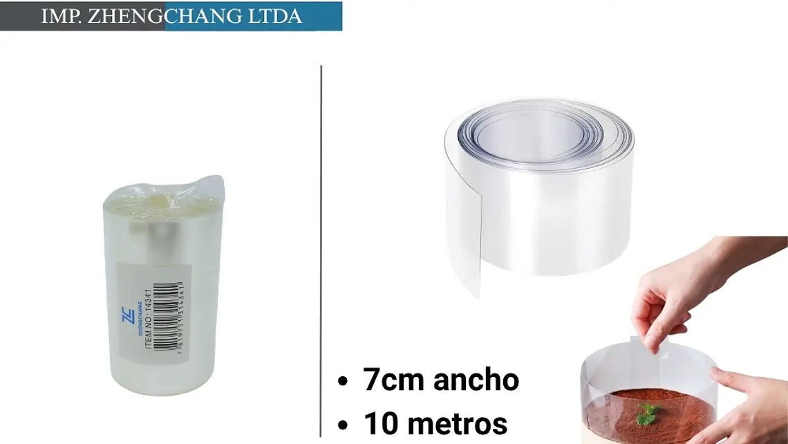 Rollo de banda transparente para repostería, 7 cm × 10 m (x5) 1