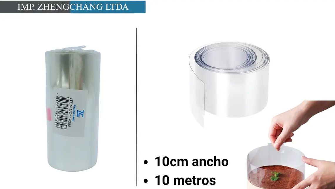 Rollo de banda transparente para repostería, 10 cm × 10 m (x5) 1