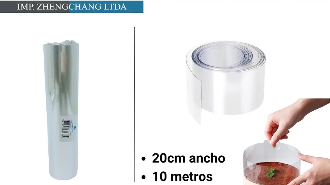 Rollo de banda transparente para repostería, 20 cm × 10 m (x5) 1