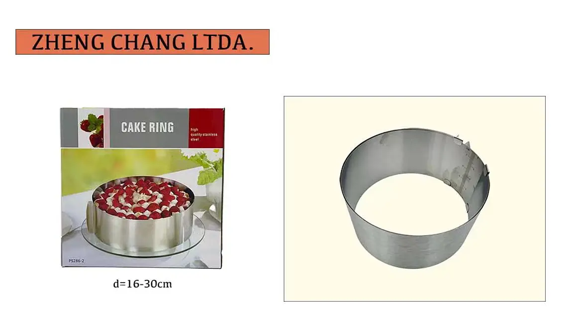 Aro redondo ajustable para mousse, 16 a 30 cm (x6) 1