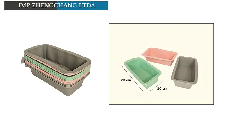 Molde rectangular de silicona para pan, 23 × 10 cm (x12) 1