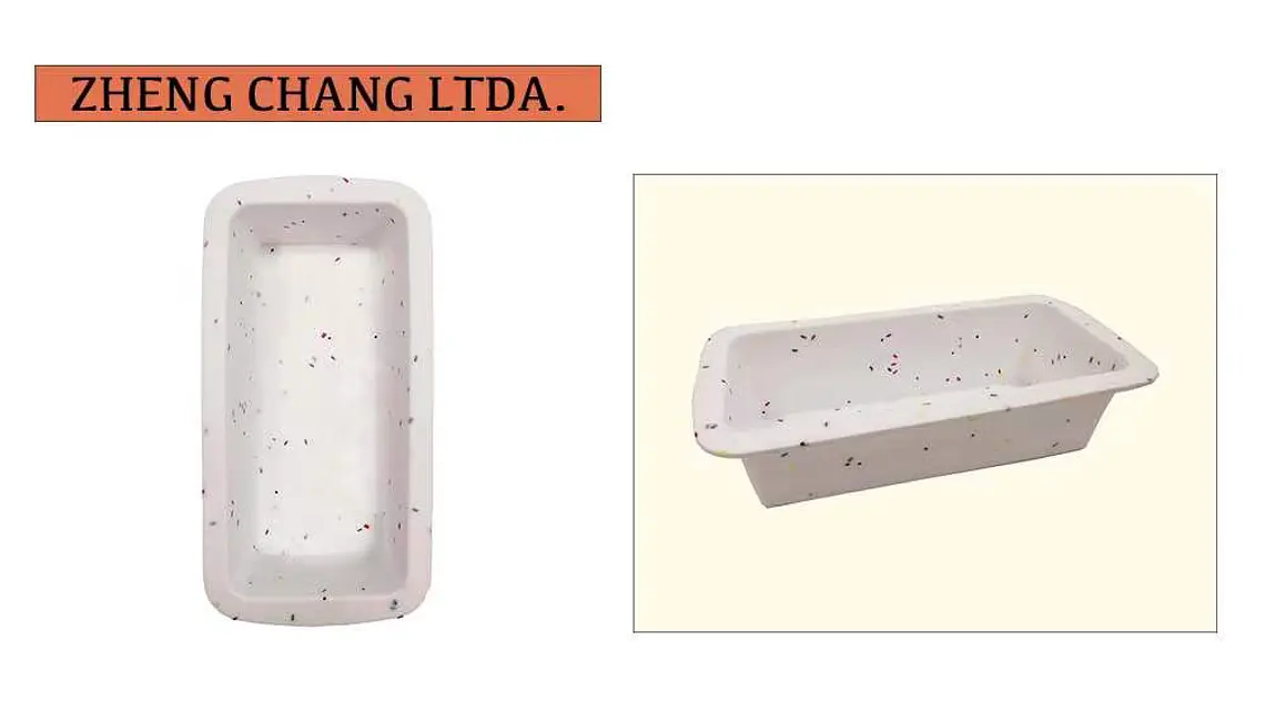 Molde rectangular de silicona para pan, diseño moteado (x12) 1