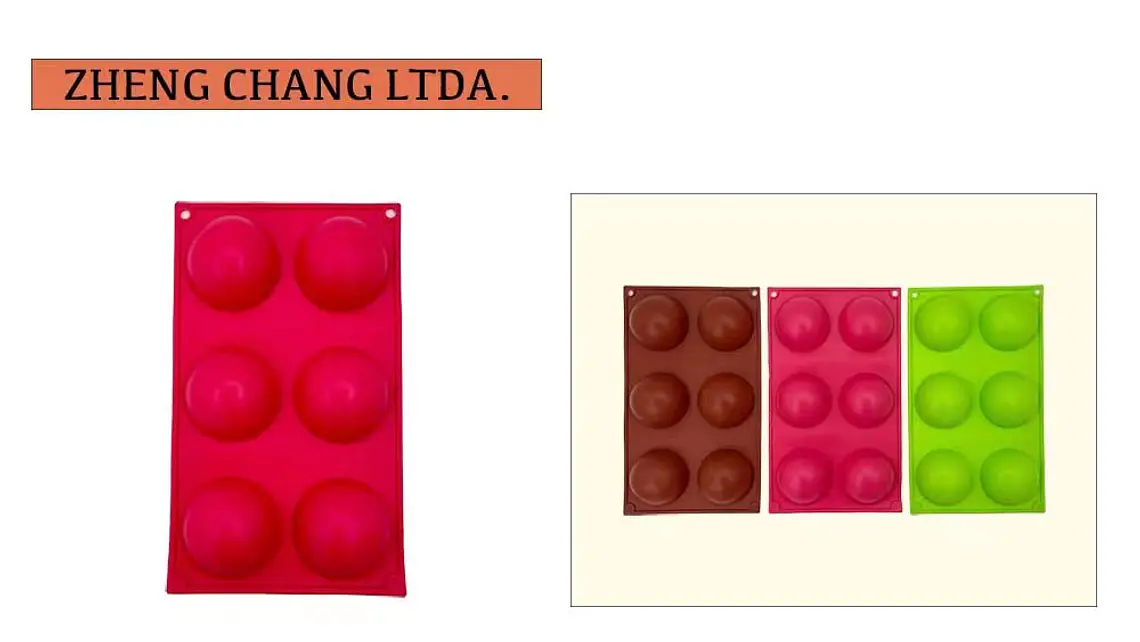 Molde de silicona de 6 semiesferas lisas (x12) 1