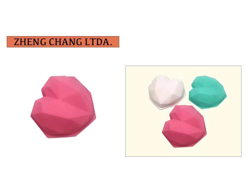 Molde de silicona con forma de corazón geométrico (x12)