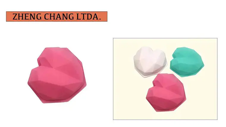 Molde de silicona con forma de corazón geométrico (x12) 1