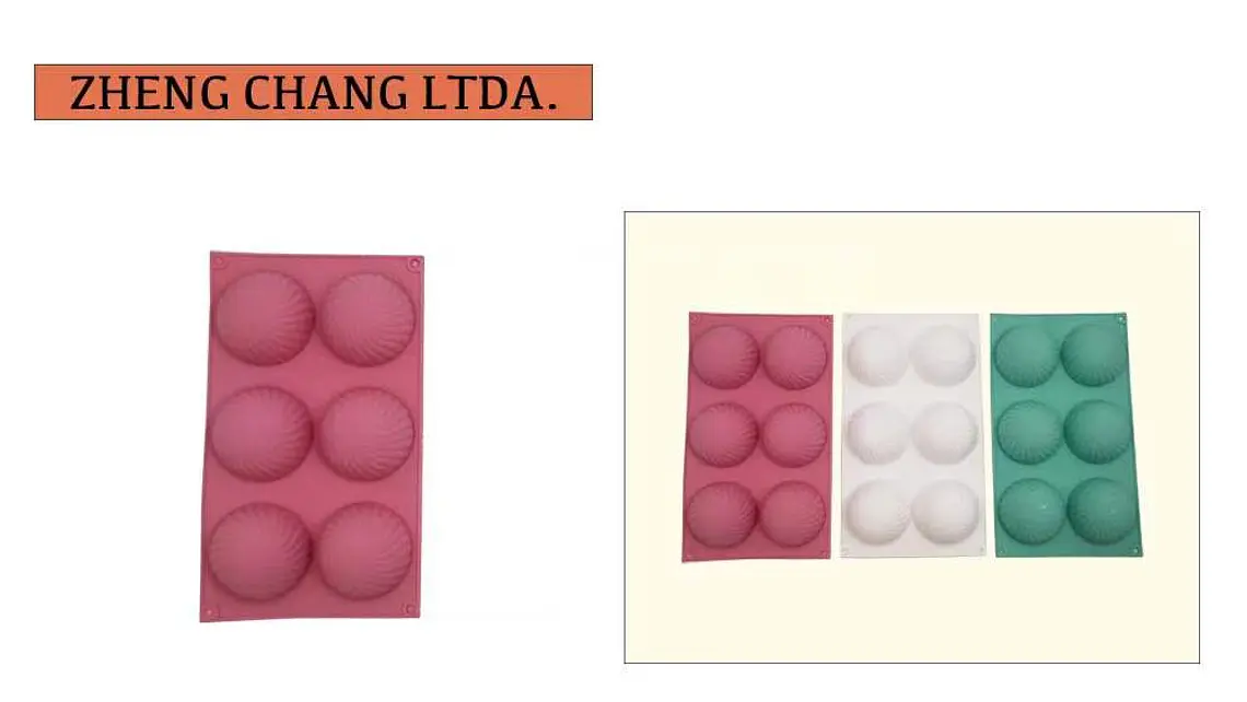 Molde de silicona con 6 cavidades redondas acanaladas (x12) 1