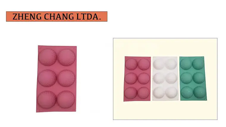 Molde de silicona con 6 cavidades redondas acanaladas (x12) 1