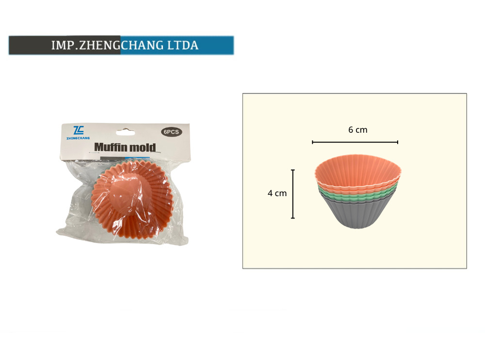 Juego de 6 cápsulas de silicona para cupcakes, 6 cm (x12)