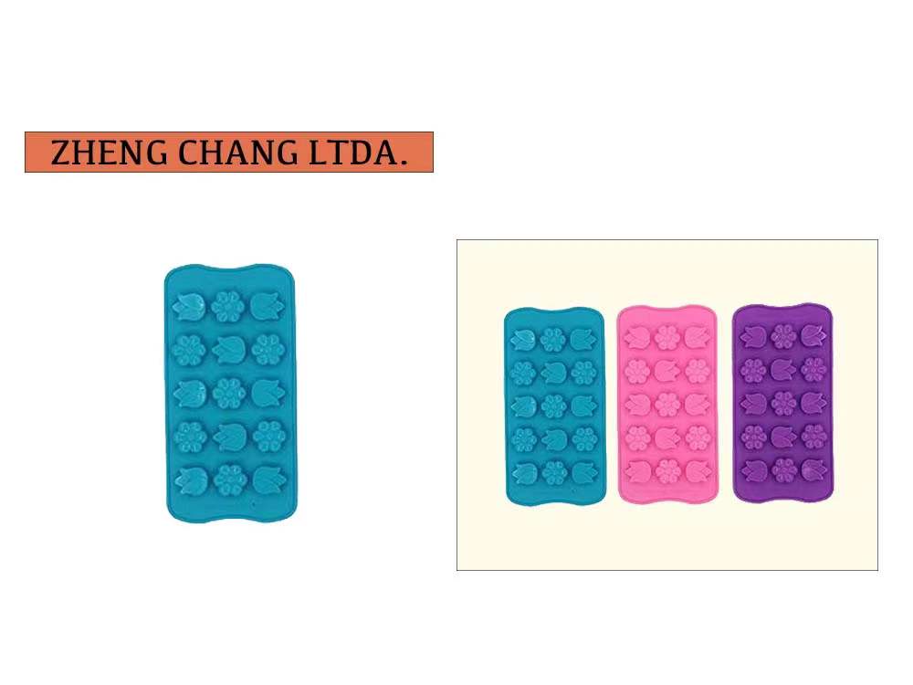 Molde de silicona con flores pequeñas para postres (x12)