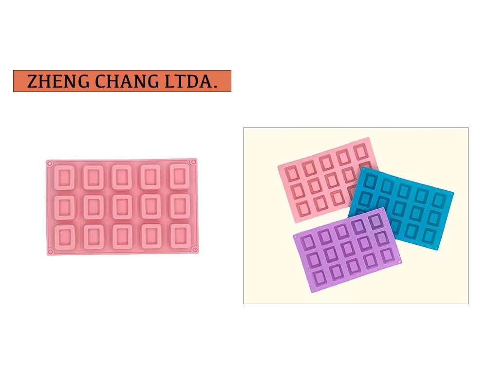 Molde de silicona con 15 rectángulos en relieve (x12)