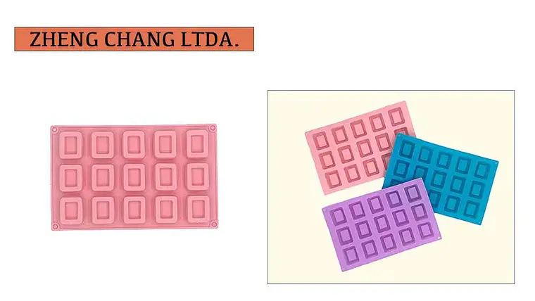 Molde de silicona con 15 rectángulos en relieve (x12) 1