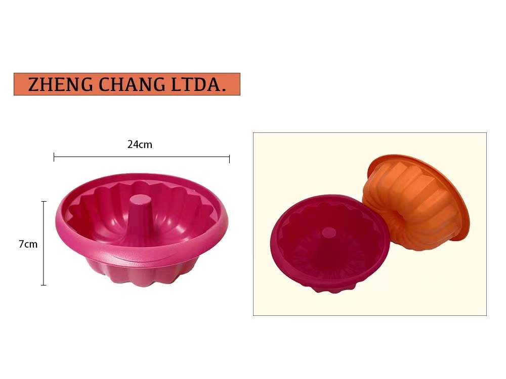 Molde de silicona acanalado con tubo central, 24 cm (x12)