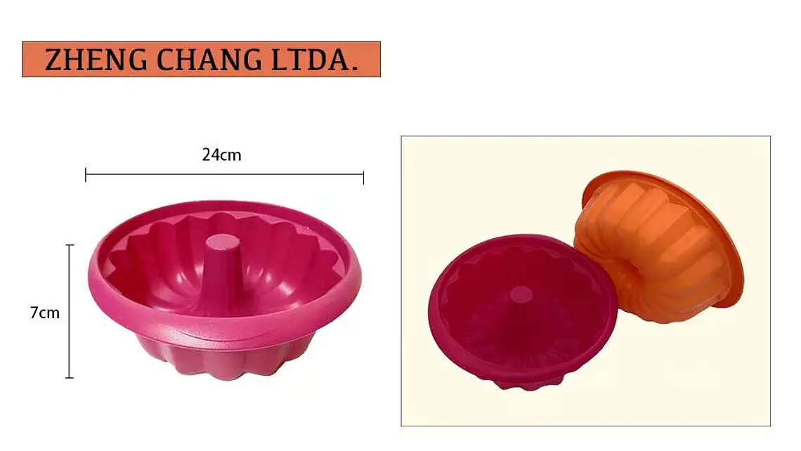 Molde de silicona acanalado con tubo central, 24 cm (x12) 1