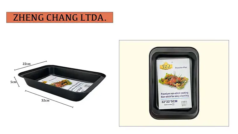Bandeja rectangular para horno, 32 × 22 × 5 cm (x10) 1