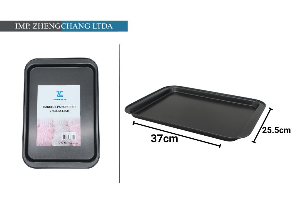 Bandeja rectangular plana para horno, 37 × 25,5 cm (x10)