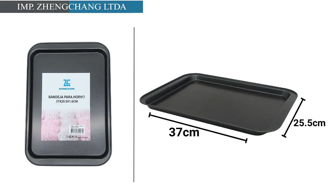 Bandeja rectangular plana para horno, 37 × 25,5 cm (x10) 1