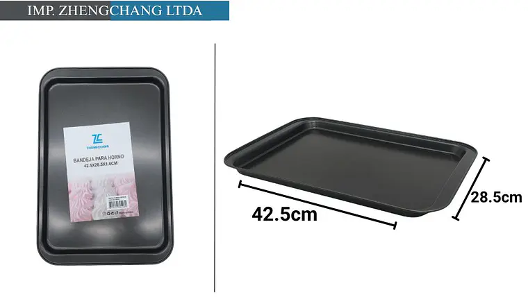 Bandeja rectangular plana para horno, 42,5 × 28,5 cm (x10) 1