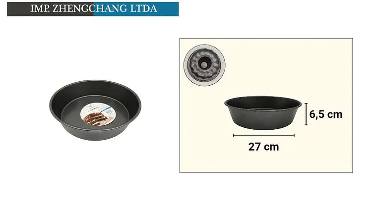 Molde redondo para torta, 6,5 cm de alto (x10) 1
