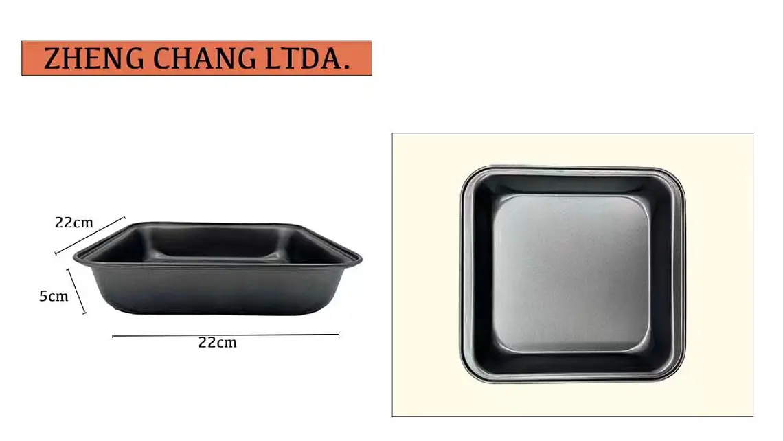 Molde cuadrado para torta con borde ancho (x10) 1