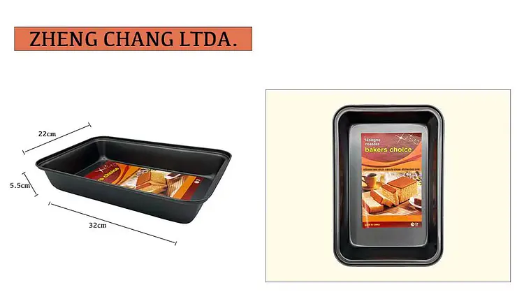 Molde rectangular para torta, 32 × 22 × 5,5 cm (x10) 1