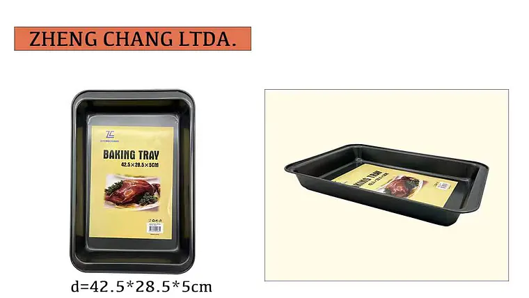 Bandeja rectangular para horno, 42,5 × 28,5 × 5 cm (x10) 1