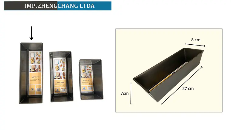 Molde trapezoidal para pan, base de 27 cm (x10) 1