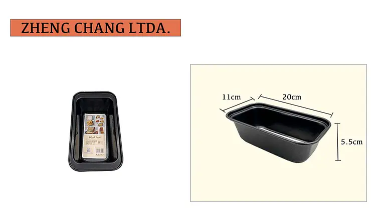 Molde rectangular para pan, 20 × 11 × 5,5 cm (x10) 1