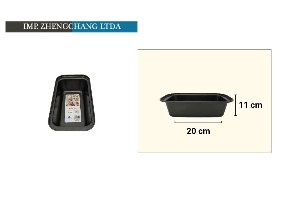 Molde rectangular para pan, 20 cm (x10)