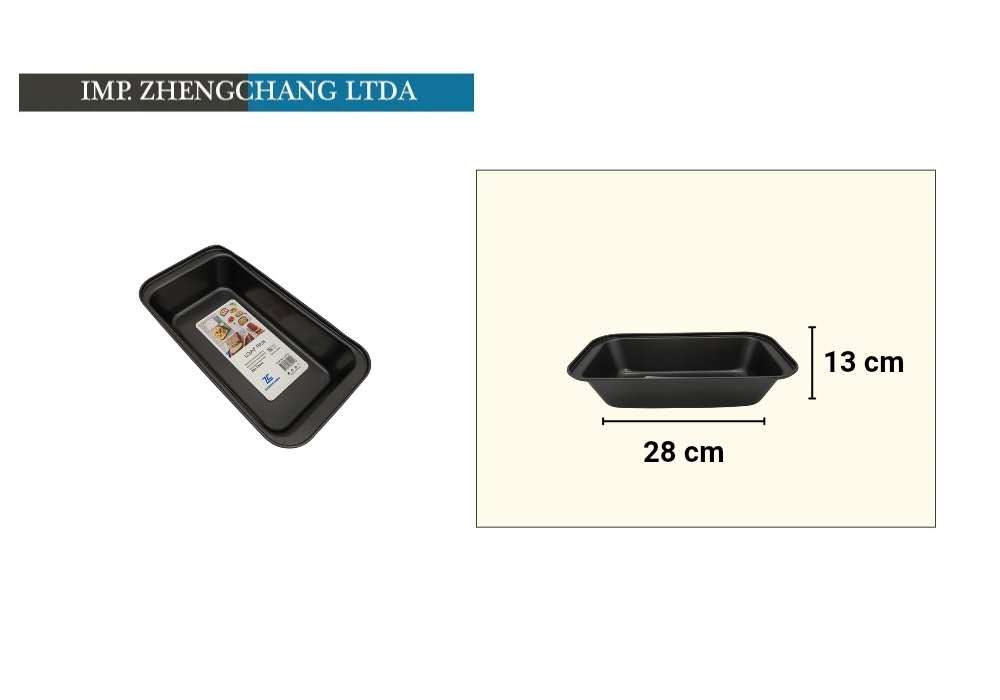 Molde rectangular para pan, 28 cm (x10)