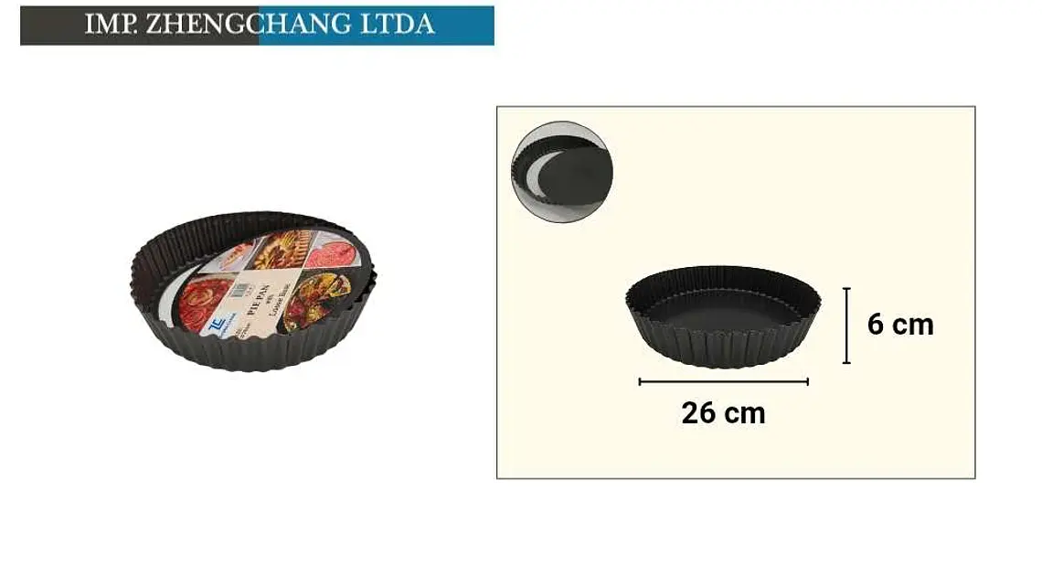 Molde acanalado desmontable, 26 cm y 6 cm de alto (x12) 1