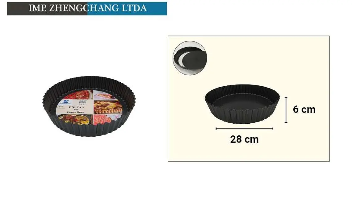 Molde acanalado desmontable, 28 cm y 6 cm de alto (x12) 1