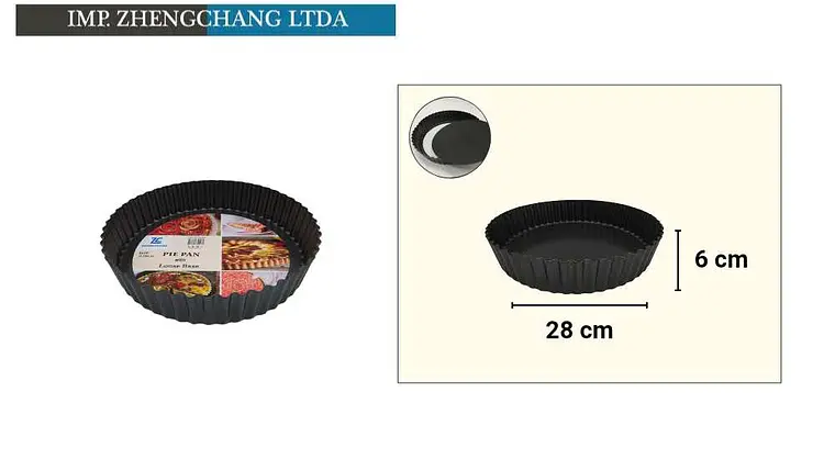 Molde acanalado desmontable, 28 cm y 6 cm de alto (x12) 1