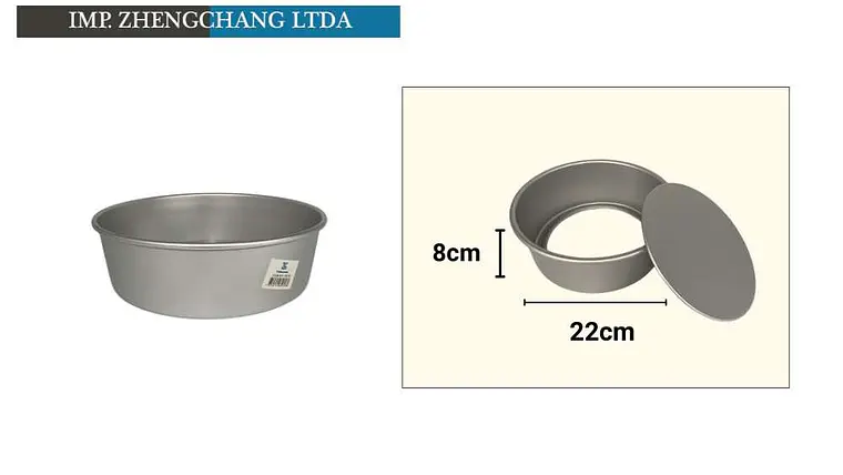 Molde redondo de paredes inclinadas y base desmontable, 22 cm (x10) 1