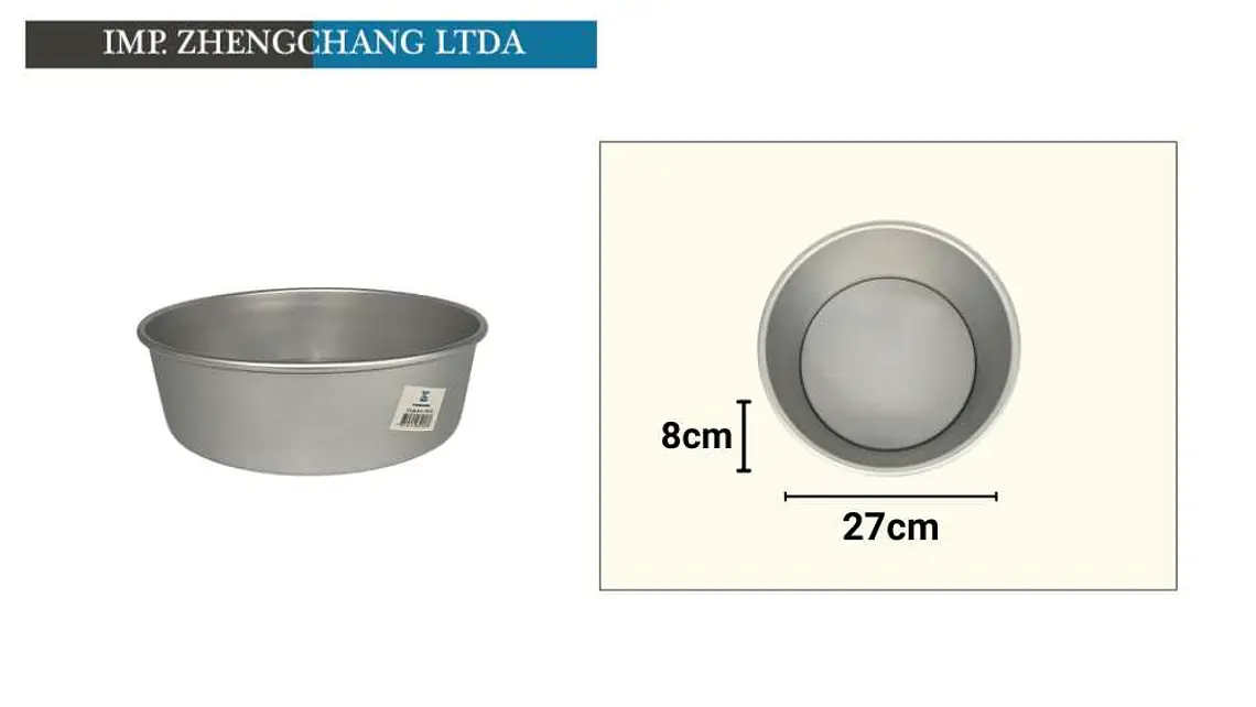 Molde redondo de paredes inclinadas y base desmontable, 27 cm (x10) 1