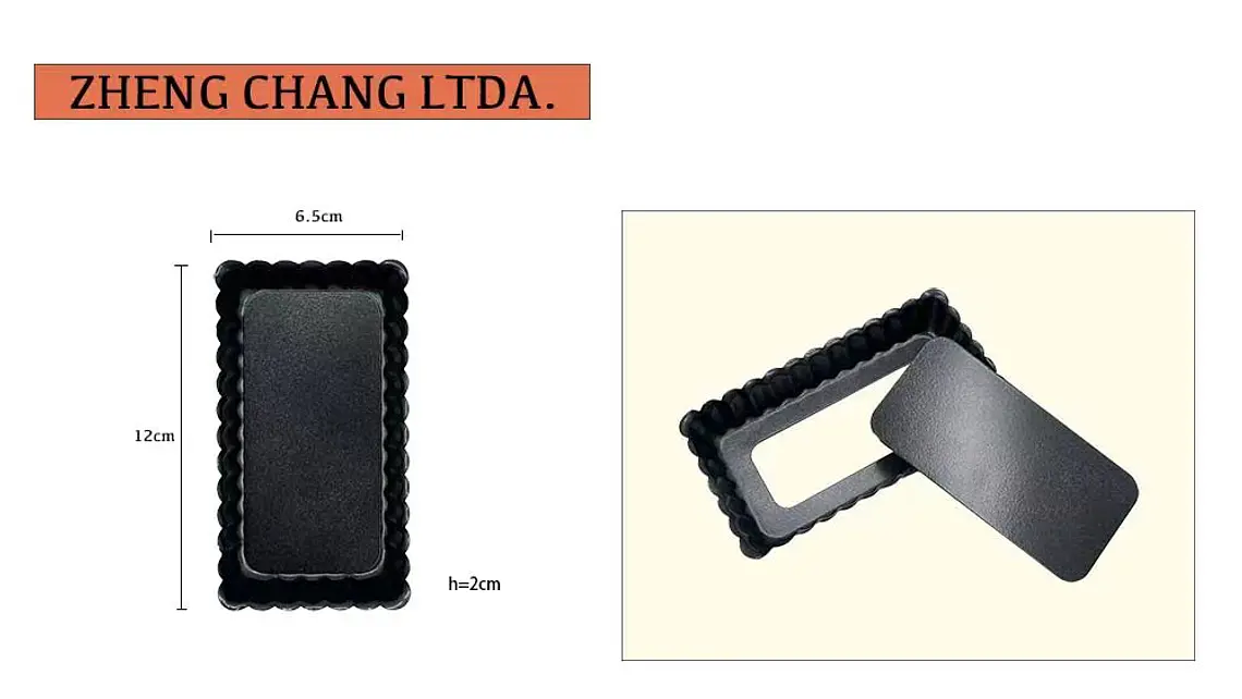 Molde rectangular pequeño con base desmontable (x12) 1