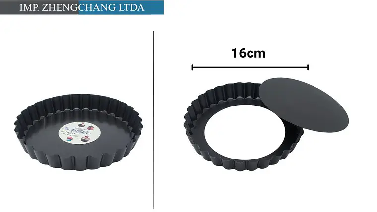 Molde redondo acanalado con base desmontable, 16 cm (x10) 1