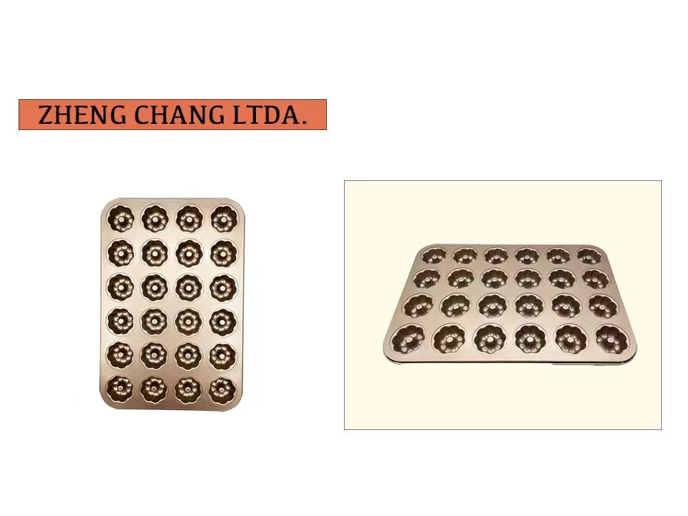 Molde para 24 minitortas con forma de flor (x12)