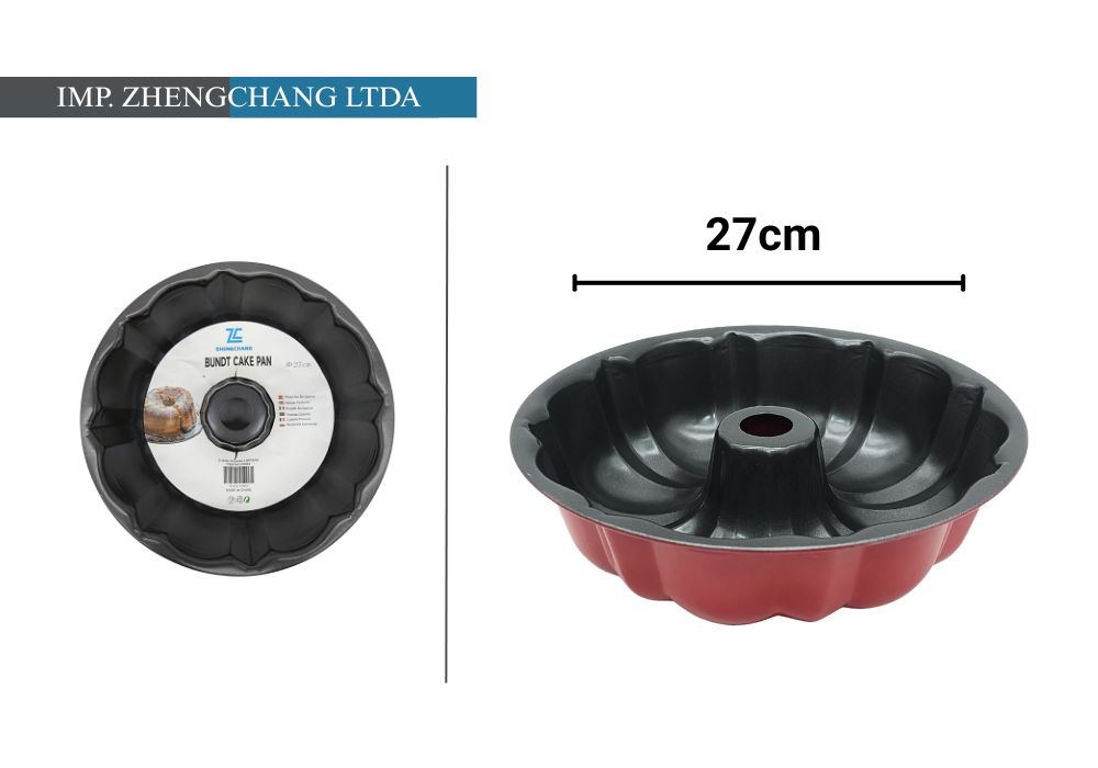 Molde grande acanalado con tubo central, 27 cm (x10)