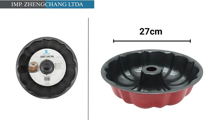 Molde grande acanalado con tubo central, 27 cm (x10) 1