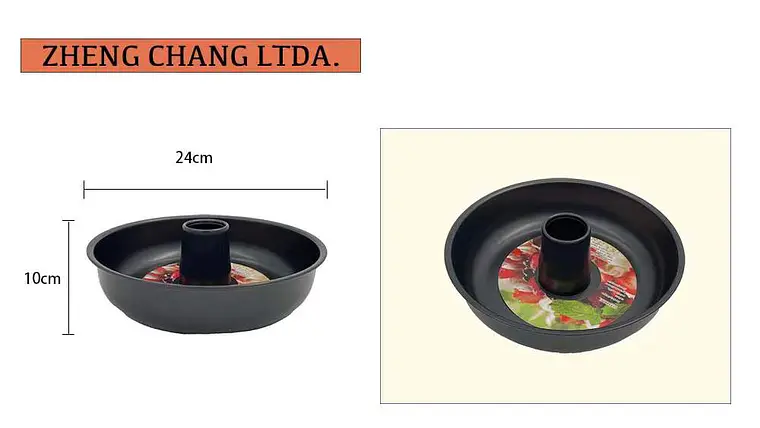 Molde redondo profundo para torta con tubo central (x6) 1