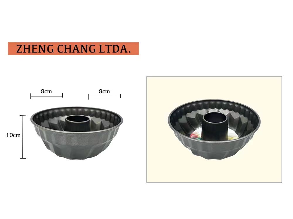 Molde alto acanalado para torta con tubo central (x12)