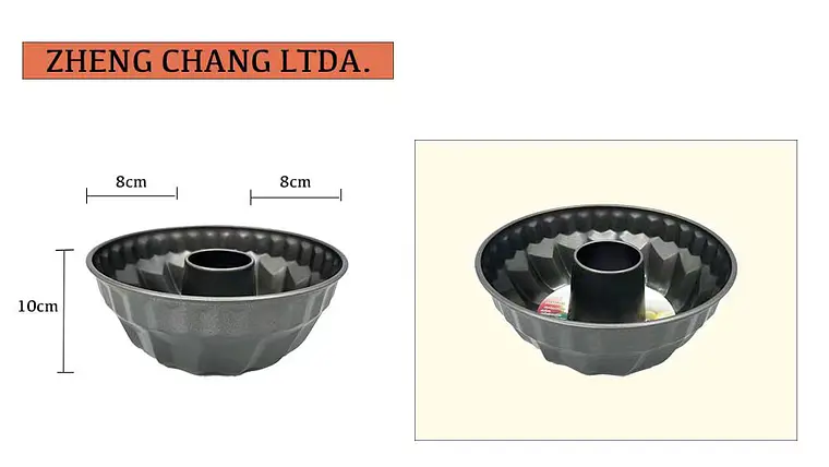 Molde alto acanalado para torta con tubo central (x12) 1