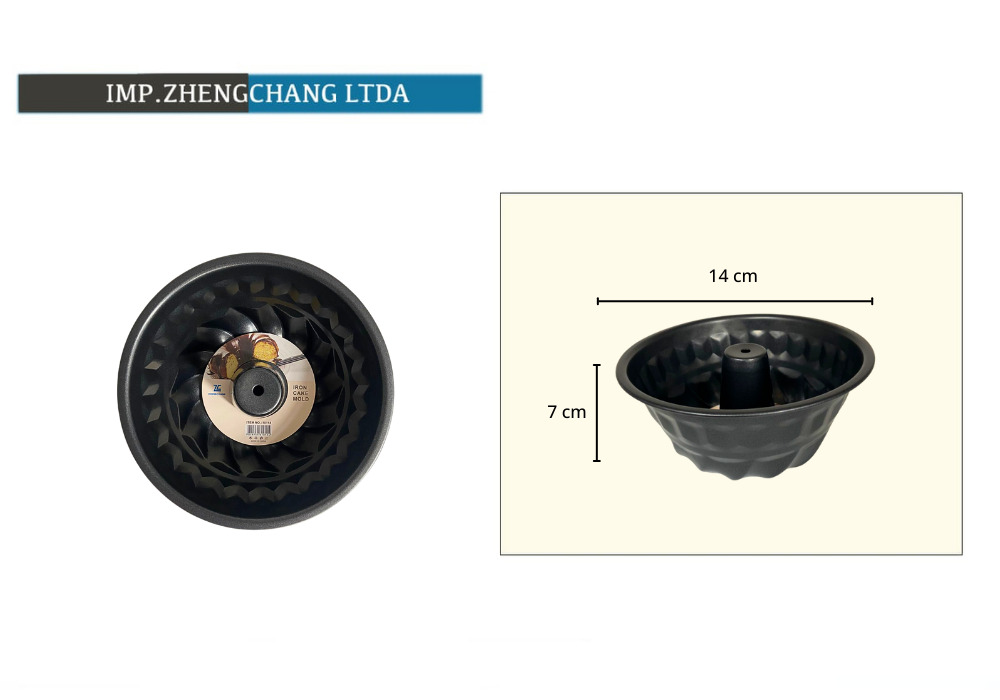 Molde acanalado con tubo central, 14 cm (x12)