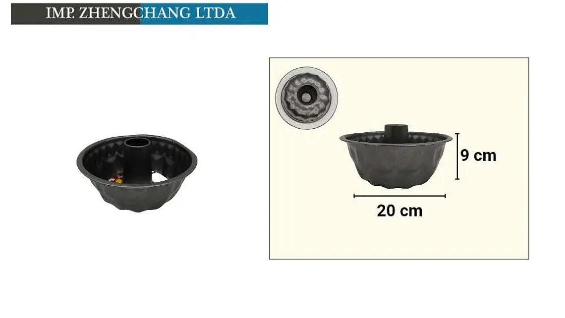 Molde acanalado para torta con tubo central, 20 cm (x10) 1