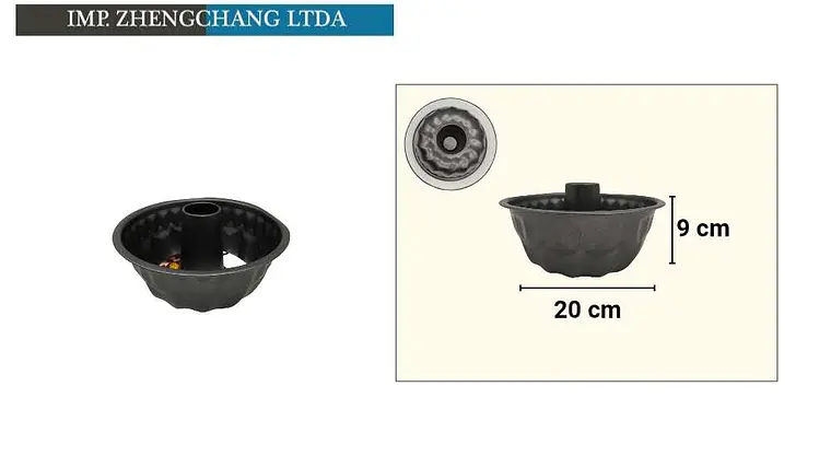 Molde acanalado para torta con tubo central, 20 cm (x10) 1